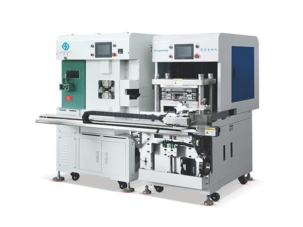 新能源铜铝排去皮冲孔一体机